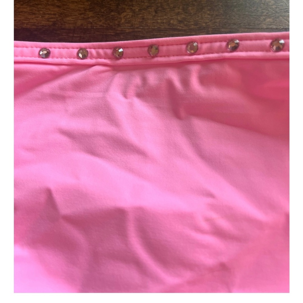 SKIMS Light Pink Rhinestones Bandeau Bikini Top - Picture 6 of 10